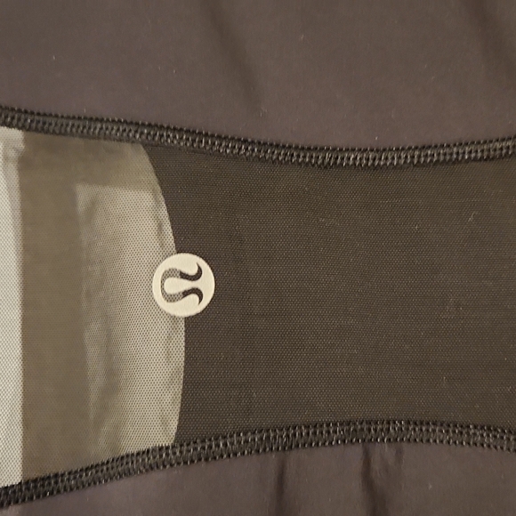 LULULEMON Long Sleeve Black Top with Sheer Details - Picture 5 of 7